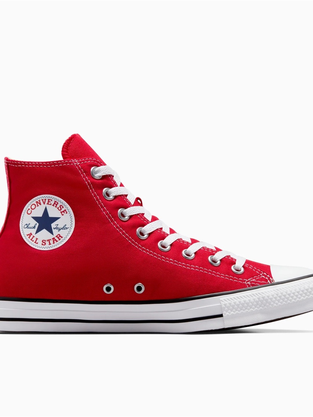 Converse High Top Sneakers in Red and White